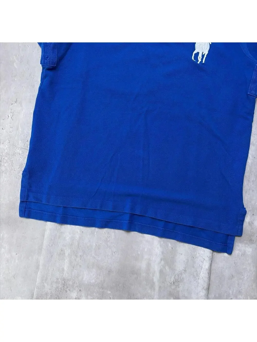 Y2K Blue Polo Ralph Lauren Big Pony Chief Keef Polo Shirt